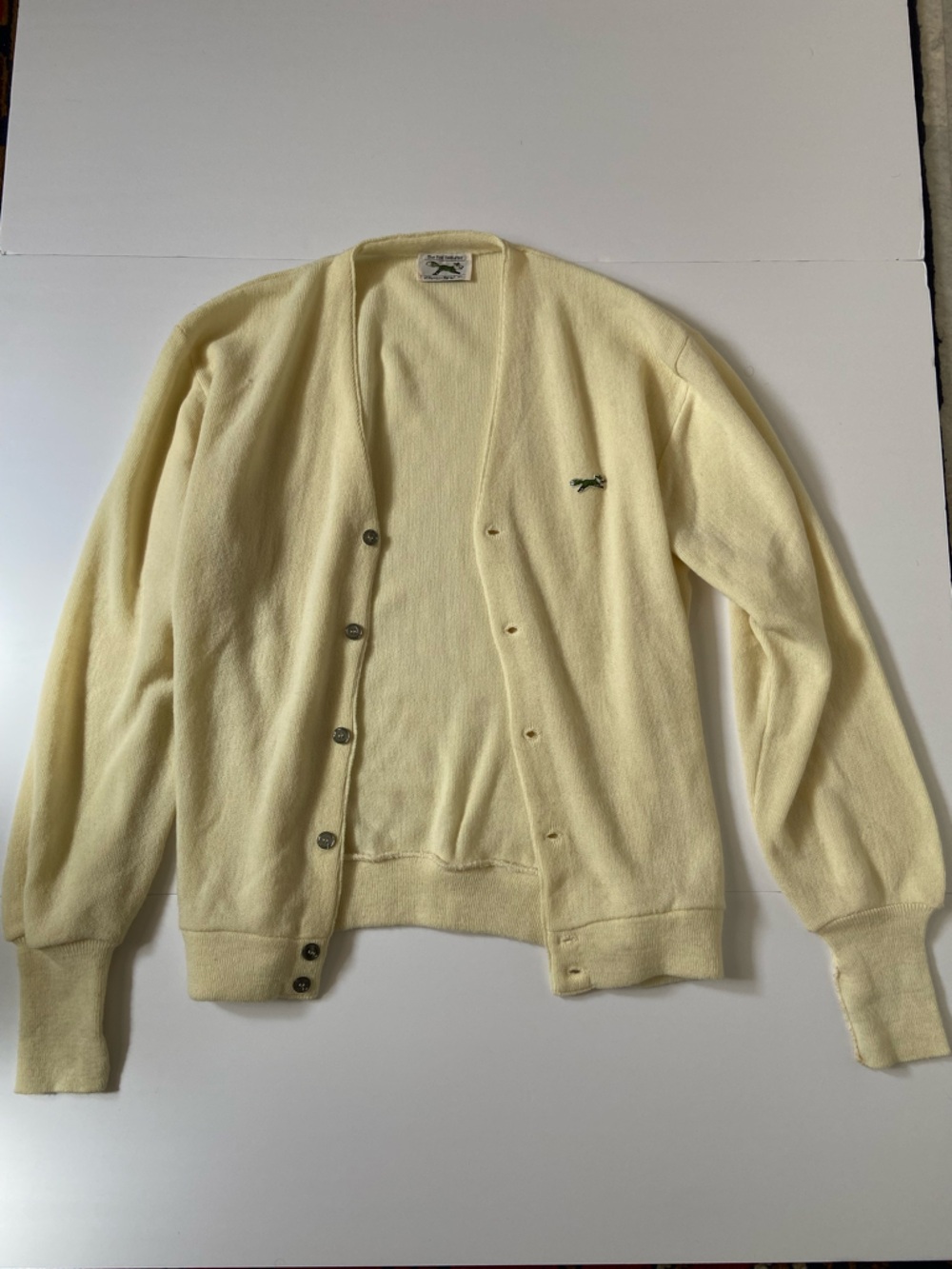 jcpenney Pale Yellow Knit Sweater with Fox Label